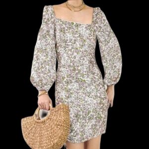 BCBGeneration Long Sleeve Ruched Dress in Geranium BNWT